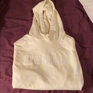 Gymshark Cream/Light Yellow Hoodie Mens